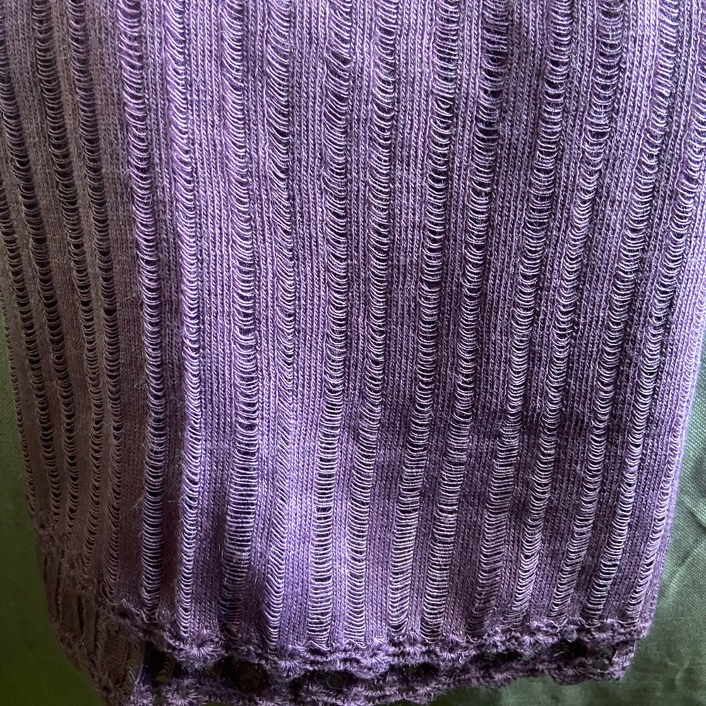 Lightweight Lavender Ribbed Knit scarf 75 length X 22 width